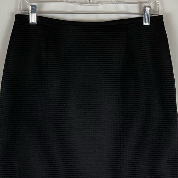 Liz Claiborne Black Textured Academia Career Office Pencil Skirt NWOT Size 8 - Picture 2 of 12